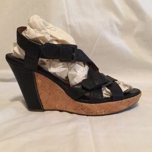 Sofft black wedges size 10